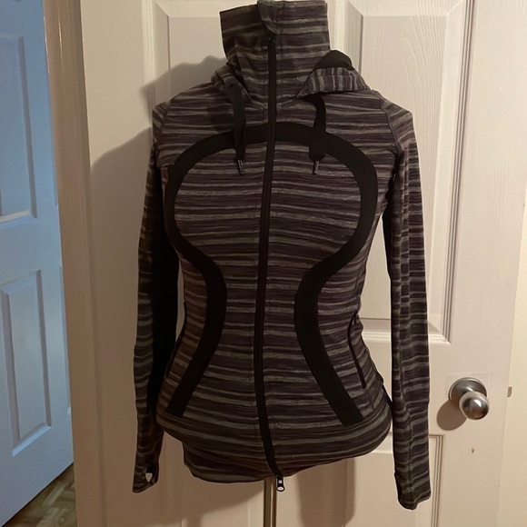 Lululemon Stride Jacket Black Stripes Galore / Black - Picture 3 of 12